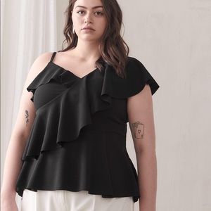 Asymmetrical Ruffled Top